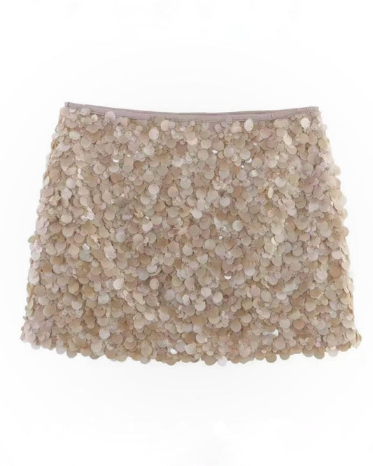 beige shell coin skirt trendy pinterest outfit- slabel
beige ibiza shell coin skirt
beige shimmer skirt